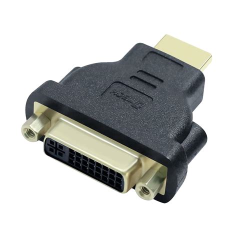 DTECH DVI Female to HDMI Male Adapter Bi-Directional DVI 24+5 Port ...