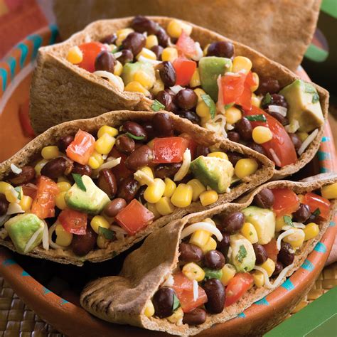 Black Bean and Corn Pitas