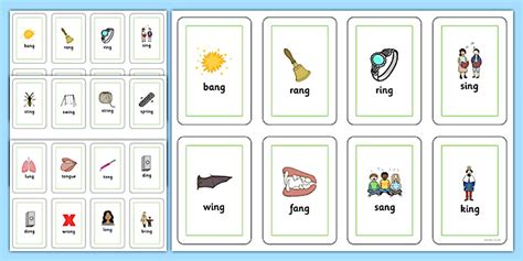 Final 'ng' Sound Flash Cards (teacher made) - Twinkl