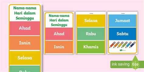 Sepanduk - Hari dalam Seminggu (teacher made) - Twinkl