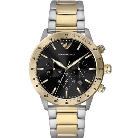 Emporio Armani Mario Black Dial Men 43mm