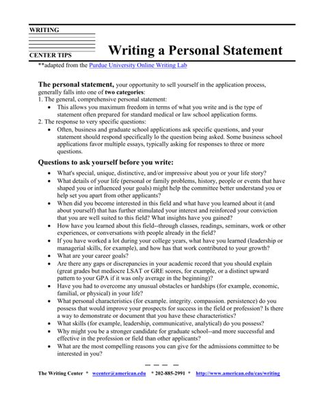 Image result for Write Personal Statement