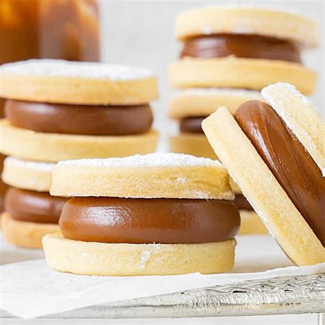 Dulce de Leche Cookies (shortbread-style alfajores) - Vintage Kitchen Notes
