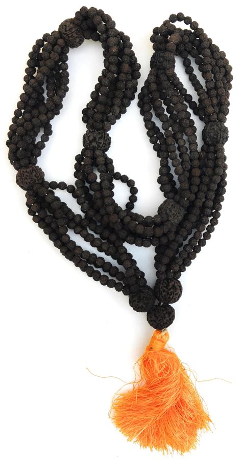 Apnisanskriti 5 Mukhi Black Rudraksha Mala for Shivling/Temple (1008+1 ...