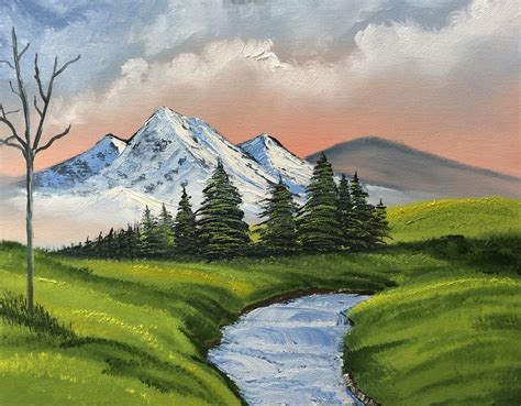 How to Draw Beautiful Mountain Lake | Easy Scenery Drawing