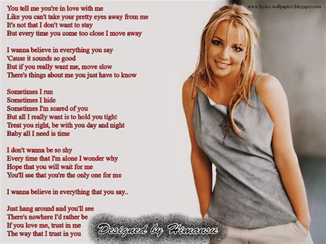 Lyrics Wallpapers: Britney Spears - Sometimes