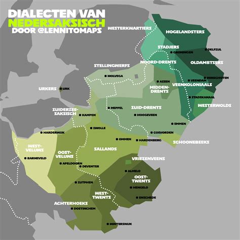 Dialect map of Low-Saxon in The Netherlands : r/imaginarymaps