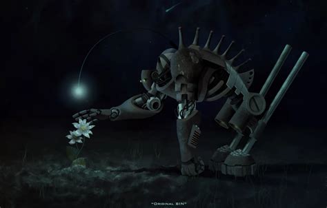 Wallpaper flower, robot, original sin, Romanovitch for mobile and ...