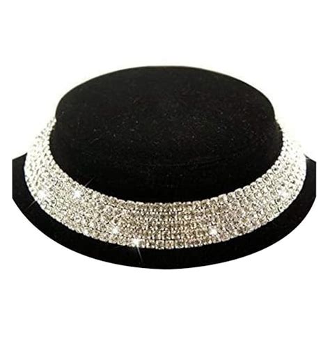 YouBella Jewellery Sets for Women Silver Crystal Rhinestone Choker ...