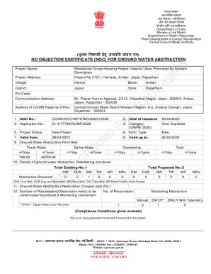 Fillable Online NO OBJECTION CERTIFICATE (NOC) FOR GROUND ... Fax Email ...