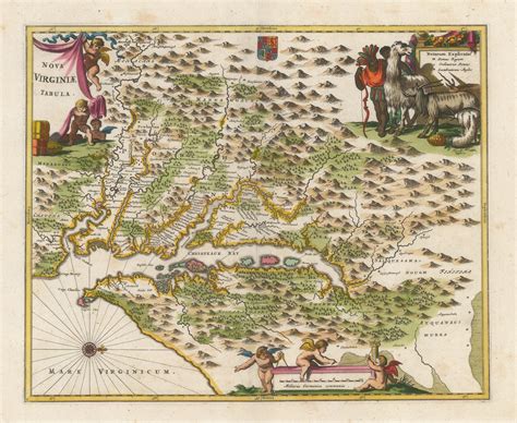 John Ogilby, Chesapeake Bay, Virginia and Maryland, 1670 c. | The Map House
