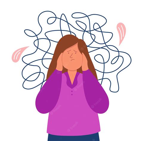 Premium Vector | Nervous woman thinking about trauma or having - Clip ...