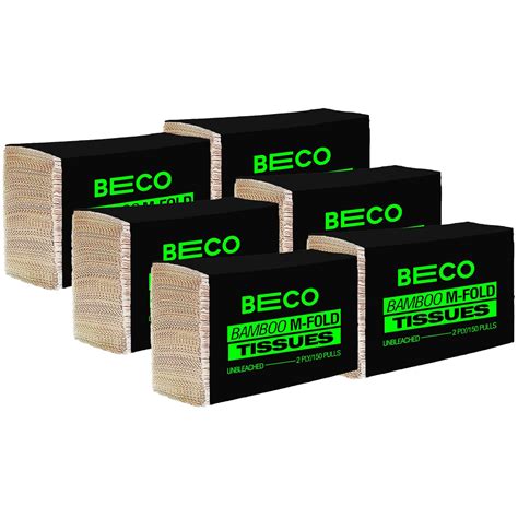 Beco Bamboo Multi-Fold Tissue Papers, 900 Pulls, 100% Natural ...