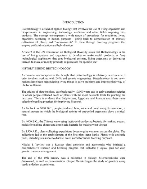 1. Introduction - biotech and Patent laws india - INTRODUCTION ...