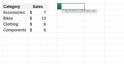 Python Function in Excel 的图像结果