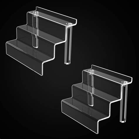 Buy Mayyol Acrylic Riser Display Shelf 2 Pack - Clear Perfume Shelves ...