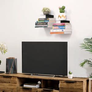 Livzing Floating Metal Book Shelf/Bookcase -CD DVD Display Rack-(Pack ...