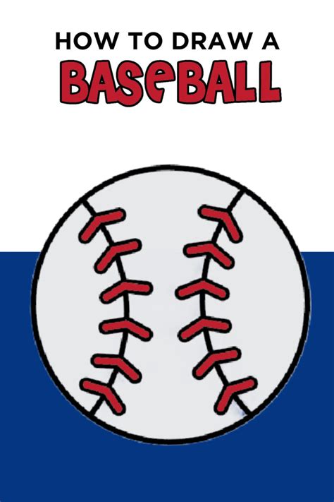 How To Draw a Baseball Easy Step-By-Step Tutorial - Made with HAPPY