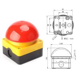 Mushroom Head Emergency Stop Button 1NO+1NC - Spring Auto Reset