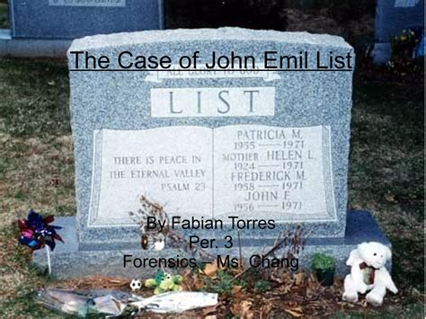 Famous Criminal Presentation - John List - Ms Chang | ODP