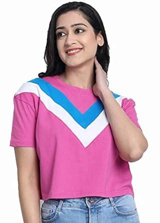 Buy JUNEBERRY Stylish Crop Tops for Women, Half Sleeves Crop Top ...