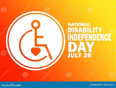 National Disability Independence Day Vector Illustration Stock Vector ...