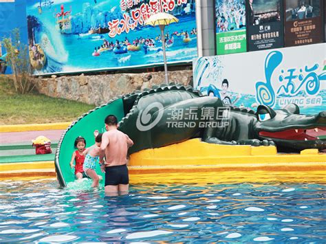 儿童鳄鱼水滑梯_小型水上设备_广州潮流水上乐园设备有限公司