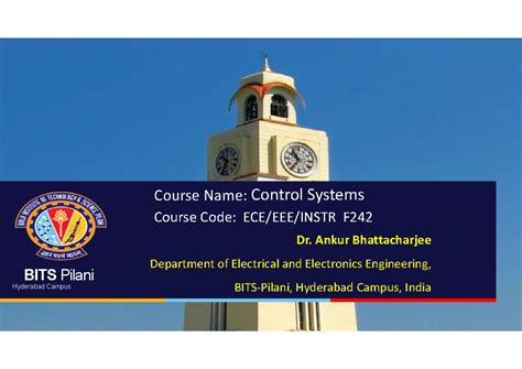 Control System AB Lec 23-24 slides class copy - ####### BITS Pilani ...