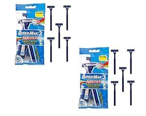 Supermax Hattrick disposable razors (Pack of 2) : Amazon.in: Health ...