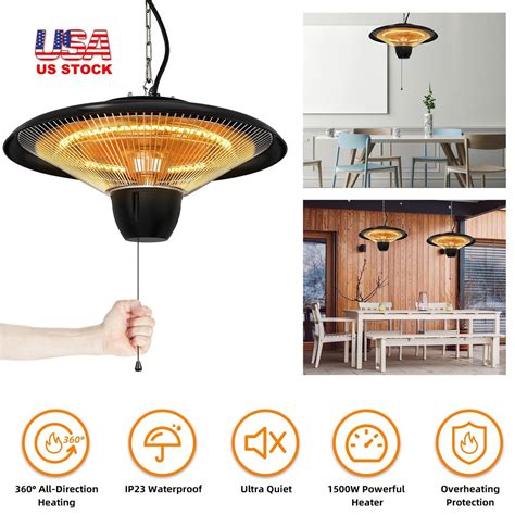 Outdoor Patio Ceiling Heaters Electric VEVOR Hanging Patio Heater,