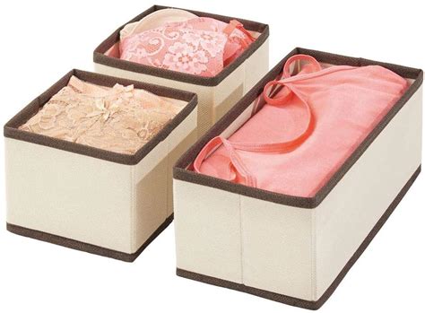 House of Quirk Storage Box Set Of 3 Closet Dresser Drawer Organizer ...