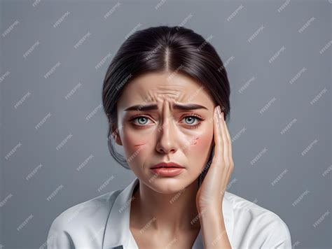 Premium Photo | Crying woman close up Beaten up domestic violence concept