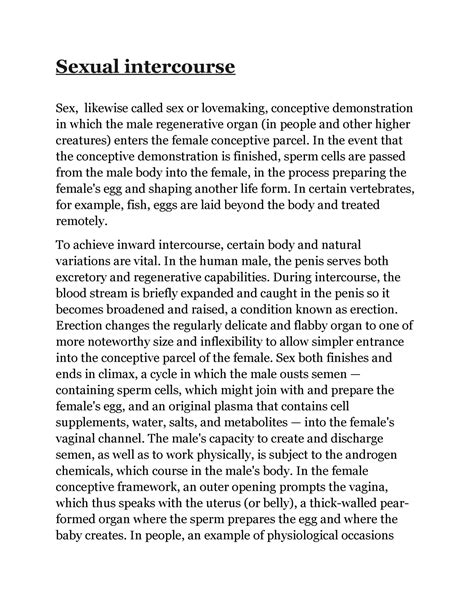 Sexual intercourse - its a lecture note - Sexual intercourse Sex ...