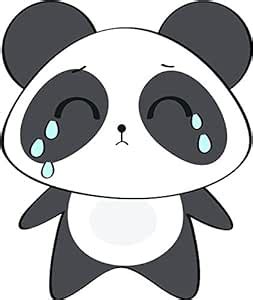 Cute Kawaii Panda Bear Cartoon Emoji Vinyl Decal Sticker (12" Tall ...
