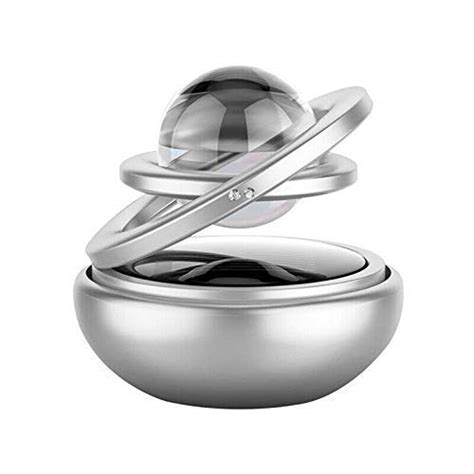 Car Dashboard Solar Car Perfumes And | Double Ring Crystal Auto Rotate ...