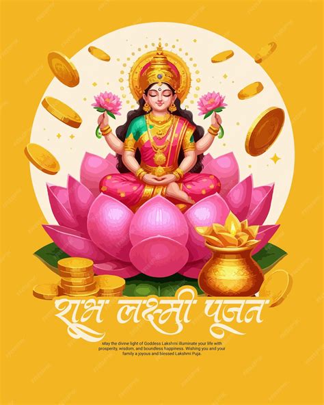 Lakshmi puja with Happy Dhanteras and Happy Diwali Social media post ...