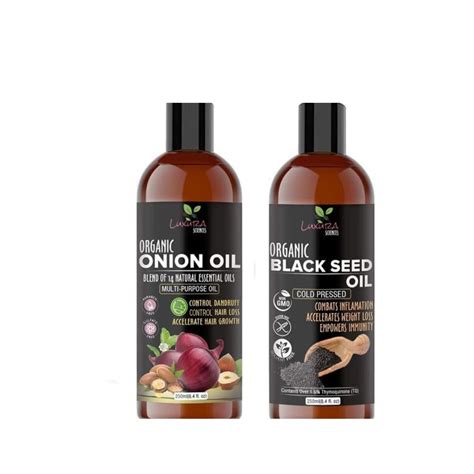 Buy Luxura Sciences Onion Hair Oil with 14 Essential Oils, Multi ...