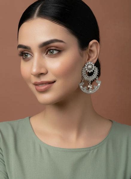 Bold Oxidised Dangle Earrings with Lariya for Festive Occasions | Peora