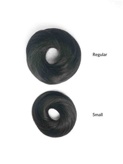 Human Hair Donut Scrunchie Black | Nish Hair