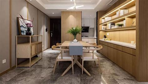 106平的新中式风三居室，用原木色与暖灰色构造的家| 室内装修案例效果图|业之峰装饰