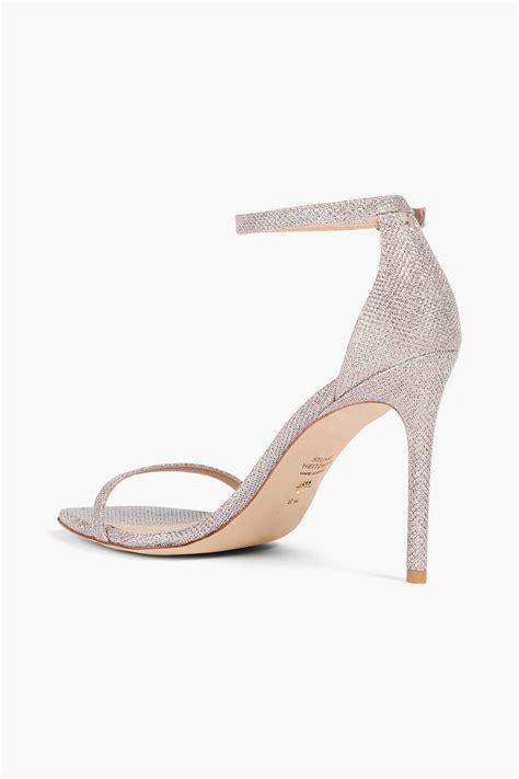 STUART WEITZMAN Metallic woven sandals | THE OUTNET