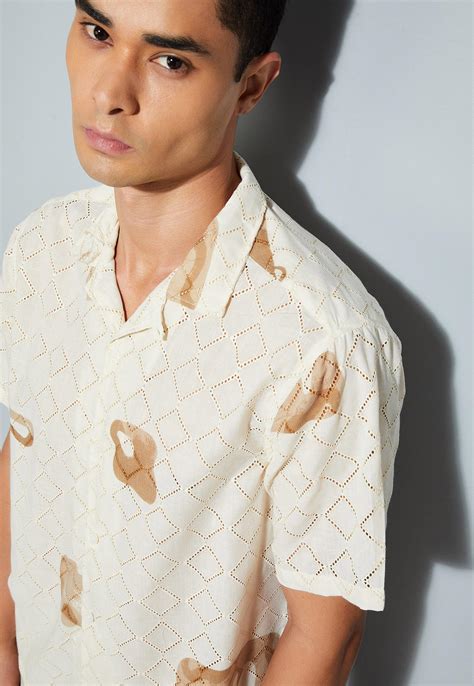 Buy URB_N Men Schiffli Resort Shirt Online at just Rs. 999.0 ...