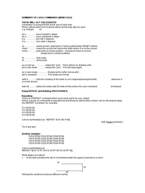Basic Logo Commands 的图像结果