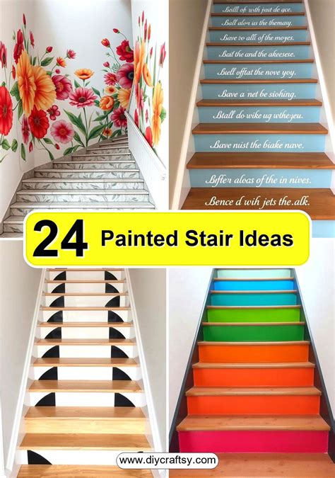 24 Painted Stair Ideas to Refresh Your Home's Interior Style