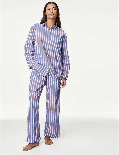 Buy Cool Comfort™ Striped Pyjama Set at Marks & Spencer