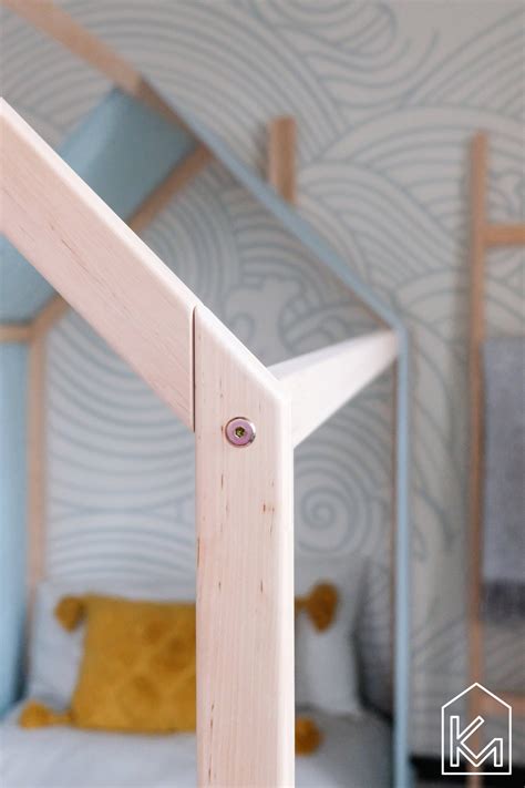 US Crib Size Floor Bed With Powder Blue Linen Cover Kids Bed | Etsy