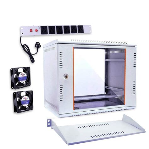 Server Rack 9U Combo Wall Rack Mount with 6 Power Socket & Cable - Lock ...