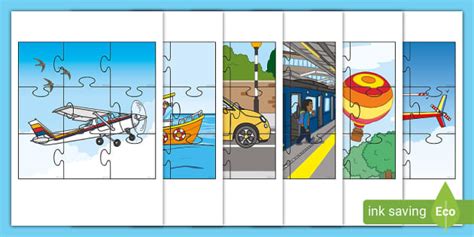 Transport-Themed Jigsaws (teacher made) - Twinkl