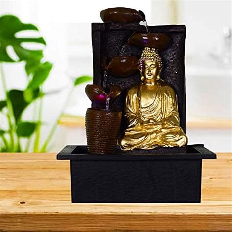 Water Fountain with LED Lights for Home Decor Decoration Showpiece Gift ...