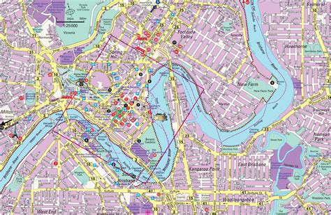 Brisbane City Map Printable